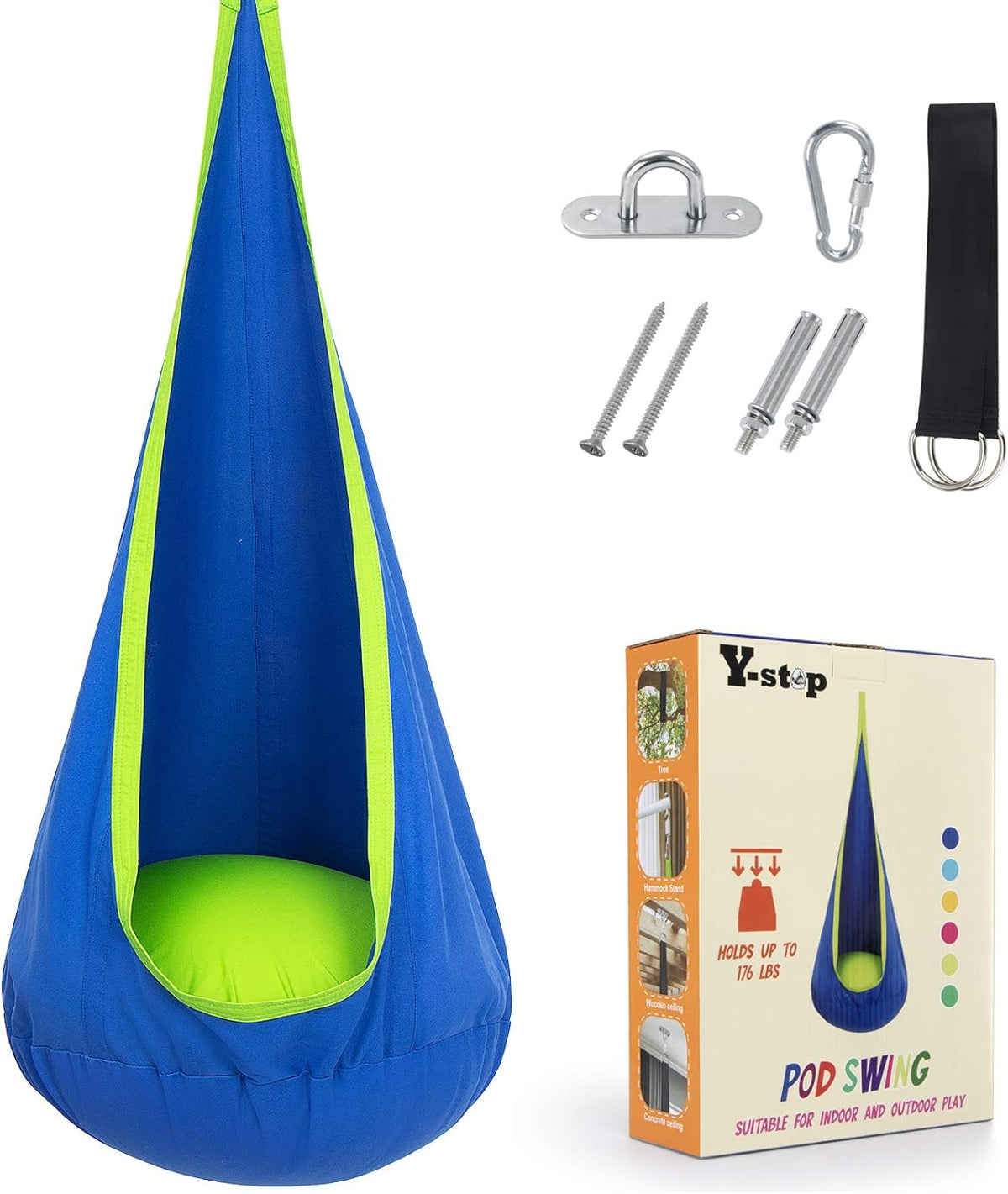 CozyNest - Kids Hanging Chair with Inflatable Cushion